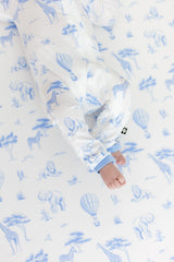 Zippered Romper in Toile Safari