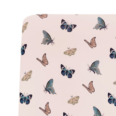 Crib Sheet in Blush Butterfly