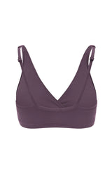 Women's Cross Front Bralette in Currant