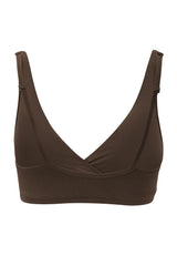Women's Cross Front Bralette in Toffee