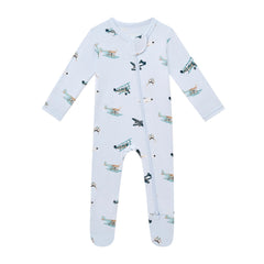 Zippered Footie in Take Off