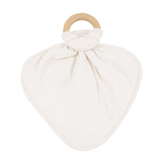 Lovey in Oat with Removable Wooden Teething Ring