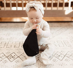 Lovey in Midnight with Removable Wooden Teething Ring